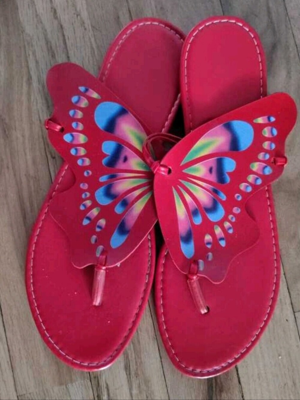 Red Butterfly Butterfly-Accent Sandals